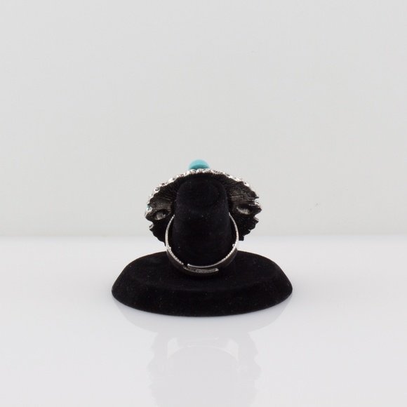 Western Silver & Turquoise Ring - Picture 4 of 4